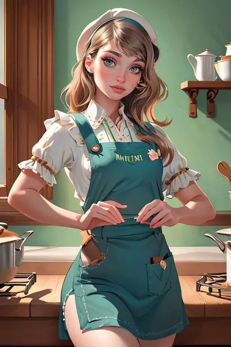 DEN_veron_steamgirl,
(baking in a bright kitchen wearing an apron, pinny, baking, cooking, chef, apron:1.2),
bokeh, f1.4, 40mm, photorealistic, raw, 8k, textured skin, skin pores, intricate details <lora:epi_noiseoffset2:1>, epiCRealism