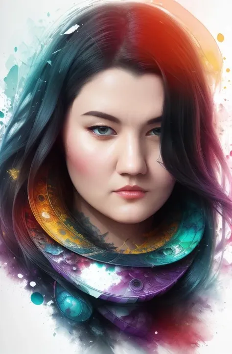 (<lora:LILIYA:1>,LILIYA face)ultra detailed artistic abstract photography of Geometrical Woman, 32k trendy abstract poster of a beautiful woman, hair made of 3D paper quilling design, abstract paper quilling, detailed symmetric hazel eyes with circular iris, shattered paper fragments, natural body posture, by artist russ mills, art by alberto seveso, by Carne Griffiths, by Wadim Kashin, symmetrical, abstract artstyle, intricate complex watercolor painting, sharp eyes, digital painting, color explosion, concept art, voluminetric lighting, TanvirTamim, 3D octane render, 8k. by artgerm, trending on artstation, cinematic 4d, Epic cinematic brilliant stunning intricate meticulously detailed dramatic atmospheric maximalist digital matte painting, realistic, complementary colors
