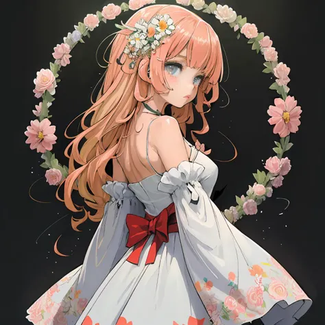 Maximalism artstyle,neon theme,ð,suprematism,beautiful detailed flower,hyper detailed,flower,hyper quality,flower and hair is same color,beautifuly color,face,her hair is becoming flower, flower,hair,flower,butterfly,,1girlkawaii,,high details, high quality,back light,hair and clothes is flower,upper body ,high quality,hair with body ,webbed dress, upper body, flower leg, flower hands,body with flower,    flower with clothes , dress with flower, , light particles,black background,  Hair with flower,small breast with flower,floating hair with flower,floating1girl,small breast,  marbling with hair and clothes, looking at viewer,original,arm down, paper cutting, black background, flower forground,  hair with flower,highres, hair with  flower,hair with flower ,hair,  wavy hair ,diffusion lighting, abstract,Butterfly with  body,   flower with hair, her hair is flower,big top sleeves, floating, [[hair over one eye]],dark <lora:ishikeiV71:1>