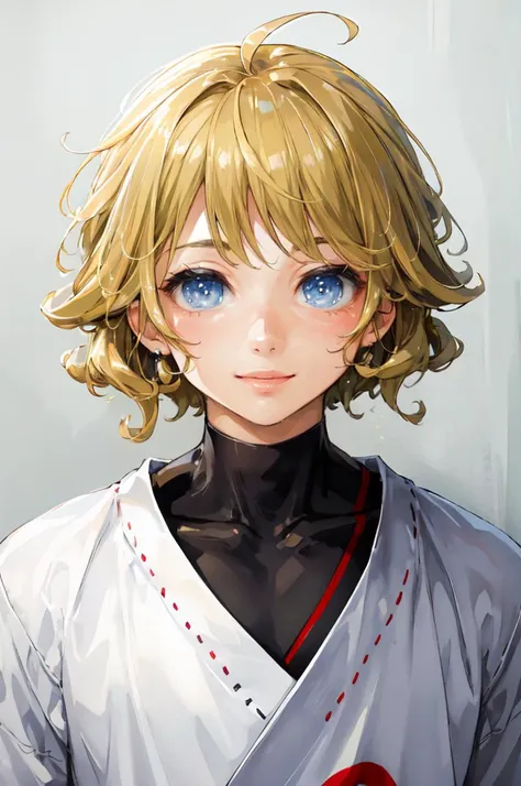 <lora:ishikeiV71:1>, ultra detailed, masterpiece, best quality,, solo, smile, 1boy, blue eyes, medium blonde hair, parted bangs, hair intakes, male focus, muscular male,