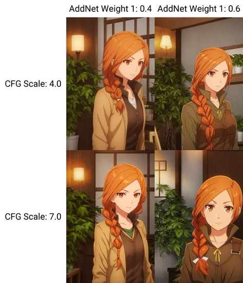 sarah, anime_art_style, 1girl, solo, long_hair, brown_hair, brown_eyes, closed_mouth, upper_body, braid, indoors, orange_hair, orange_eyes, single_braid, plant, hair_over_shoulder