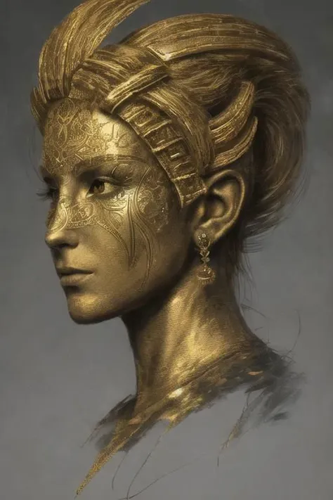 perfectly defined features, extremery detailed cg, detail character, volumetric light effect, ink drawing, film look, close-up face, golden ratio face, intricate designs, aesthetics