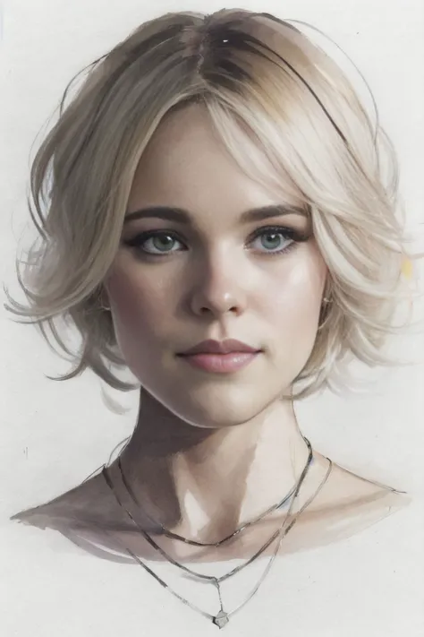 <lora:RMcadamsFawziLoRA:1> portrait of RMcadamsFawziLoRA , short hair, (blonde:1.3) by Greg Rutkowski