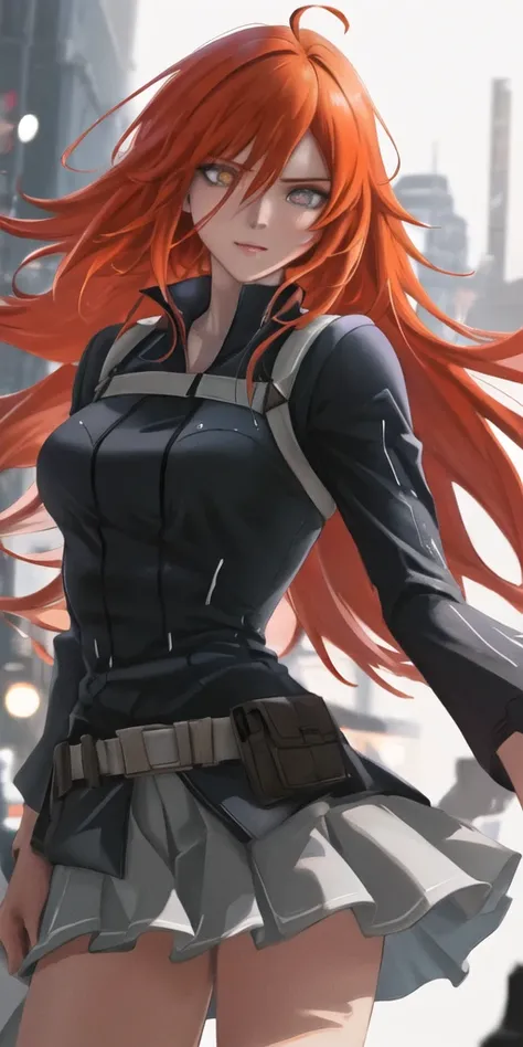 <lora:gudakoFemaleFujimaru_v10:0.8>, 1girl, orange hair, ahoge, grey skirt, yellow eyes
<lora:sakimichanStyle_v15:0.8>, art by sakimichan,  (sakimi-style:0.5), solo, (beautiful detailed eyes:1.5), beautiful detailed symmetrycal face, detailed hair, detailed fingers and hands, detailed body, detailed and intricate, hypermaximalist, hyper realistic, super detailed, cowboy shot
(((masterpiece))), (((best quality))), illustration, artstation, rim light, Alembert Oclusion, SSAO, Bokeh, Cinematic, Golden Hour, Depth of Field, DOF, Vignette, Anti-Aliasing