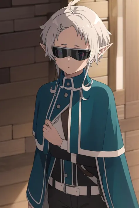 sylphy, <lyco:sylphys2-lyco-nochekaiser:1>, 
sylphy, short hair, ahoge, white hair, pointy ears, (sunglasses:1.5), elf,
BREAK pants, capelet, black pants, cape,
BREAK indoors, library,
BREAK looking at viewer, (cowboy shot:1.5), 
BREAK <lyco:GoodHands-beta2:1>, (masterpiece:1.2), best quality, high resolution, unity 8k wallpaper, (illustration:0.8), (beautiful detailed eyes:1.6), extremely detailed face, perfect lighting, extremely detailed CG, (perfect hands, perfect anatomy),