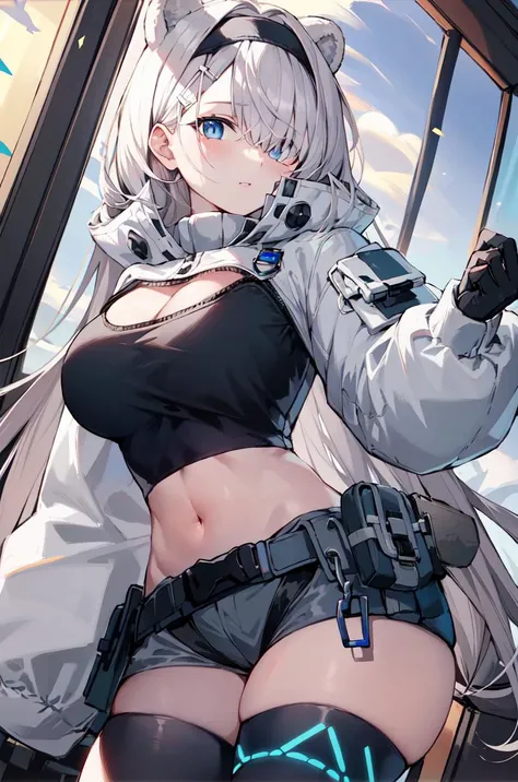 masterpiece, best quality, high resolution,
E2, Elite2Outfit, solo, 1girl, 
<lora:ArknightsAurora:0.9>