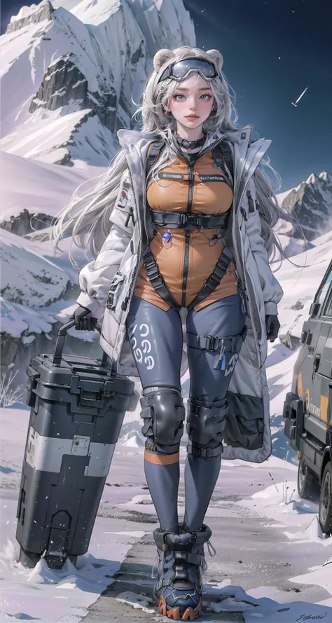realistic1.49,photorealistic:1.49,film grain:0.4,(masterpiece),(intricate details),1girl,mature female,pale skin,huge breasts:1.49,curious face
BREAK
<lora:ArknightsAurora:0.9>,PolarCatcher, SkiingSuit,thick thighs:1.3, plump:1.1,
BREAK
moon,night,meteor,cinematic lighting,((cumulonimbus)),((walking on the anywhere)),
((portrait)),from below:1.2,depth of field,looking at viewer