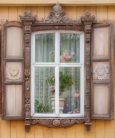 photo of a, window, masterpiece, building,   shutters, gorgeous, woodwork, carpentry, reflection, frame, wooden,  <lora:nalichniki:0.85>, shadow, intricate, 8k uhd, dslr, soft lighting, high quality, film grain, Fujifilm XT3