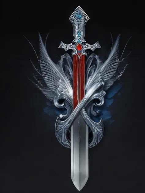 [red:blue:0.5]  knife, (symmetric:1.1),  dark background,  <lora:å¾½ç« 2:1>