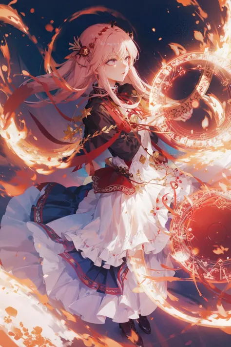 <lora:magiccircle:1>, red magic_circle, magic circle in eye, 1girl