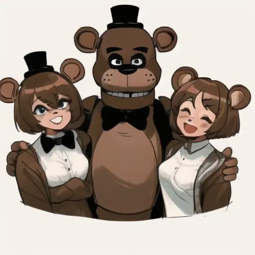 <lora:freddy-05:1> freddy, multiple girls