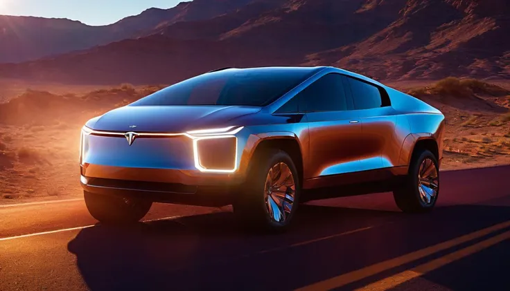 an ultrarealistic highly detailed photo of an elegantly designed and highly advanced (futuristic pickup truck) by Tesla, (great composition), (minimalist design), (((specular highlight))), (subsurface scattering), (ambient occlusion), (global illumination), insanely intricate details, vibrant details, elegant, octane render, 8k, best quality, masterpiece, an extremely delicate and beautiful, extremely detailed, (realistic, photo-realistic:1.5), amazing, fine detail, extreme detail, masterpiece, best quality, official art, extremely detailed 8k wallpaper, extremely high resolution textures, cinematic still, (dramatic lighting:1.3), (dramatic shadows:1.2), (volumetric light:1.2),
(high resolution textures), (insanely detailed textures), (sharp focus)