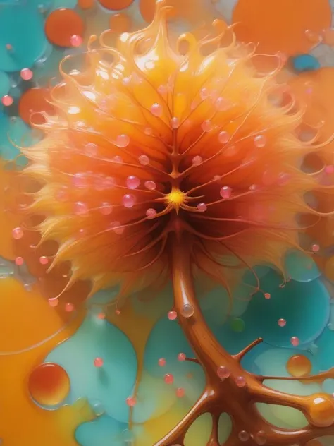 anime artwork (art by Hans Bellmer:1.1) , acrylic pour of a Inspired Great Irish Chestnut, Bokeh, Sketched, telephoto lens, Infrared . anime style, key visual, vibrant, studio anime, highly detailed