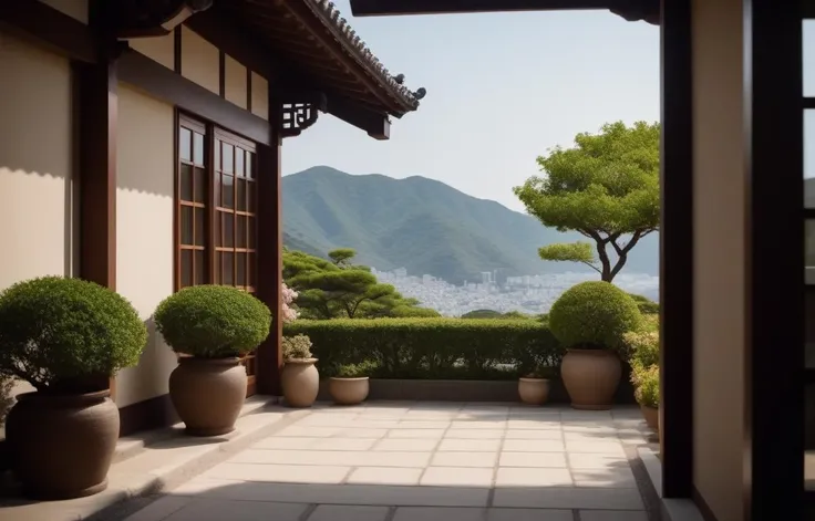 cinematic film still こども園,平家,木造,建築,現代,ランドスケープ,調和,市街地,鳥瞰,１階建,広い,グラウンド,大きな屋根,外観,俯瞰,全景,パース,保育園,幼稚園,プリミティブ . shallow depth of field, vignette, highly detailed, high budget Hollywood movie, bokeh, cinemascope, moody, epic, gorgeous, film grain, grainy