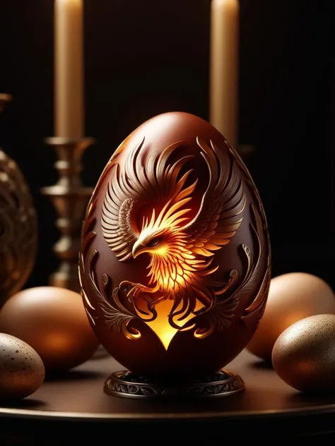 professional 3d model phoenix egg, sharp focus, digital art, hyper realistic, 4 k, unreal engine, highly detailed, hd, chiaroscuro, Subsurface scattering, trending on artstation . octane render, highly detailed, volumetric, dramatic lighting