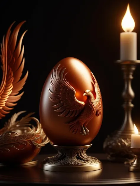 professional 3d model phoenix egg, sharp focus, digital art, hyper realistic, 4 k, unreal engine, highly detailed, hd, chiaroscuro, Subsurface scattering, trending on artstation . octane render, highly detailed, volumetric, dramatic lighting