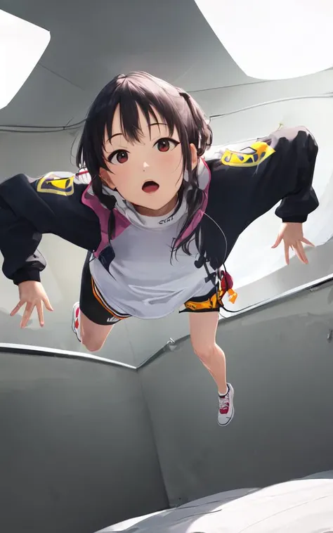 <lora:_henjump:1:CT> henjump legs spread head turned backwards