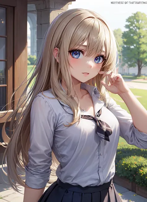 ((best quality)), ((highly detailed)), masterpiece, absurdres, detailed face, beautiful face, (detailed eyes, deep eyes), (1girl), dynamic pose, cowboy shot, <lora:hairdetailer:.5>, schoolgirl, (outdoors, in a palace, twilight, shooting star), <lora:twistedscarlett60v2:1>