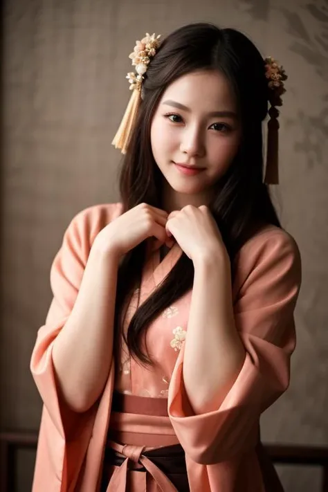 1girl,(hanfu),sidelighting,wallpaper,nice hands,perfect hands,8k,Best quality.
