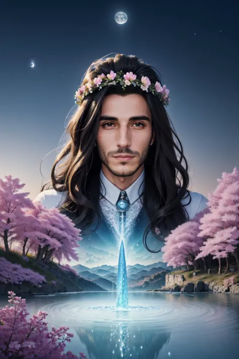 photo of man osmankalkan, <lora:contralora:1> , (high quality:1.4), (best quality:1.4), (masterpiece:1.4), official art, official wallpaper, surreal, beautifulgoddess, man, (long wavy hair:1.1), (flower crown:1.1), (mystical creatures:1.1), (floating islands:1.1), (detailed landscape:1.1), (magic in the air:1.1), (stardust:1.1), night sky, (whimsical atmosphere:1.1), (dreamlike world:1.1), (bubbles:1.1), flying books, (luna moths:1.1), (moonlight:1.1), enchanted forest, (wisdom:1.1), (powerful energy:1.1), (guardian angels:1.1), (peaceful:1.1), vibrant colors, (detailed:1.05), (extremely detailed:1.06), sharp focus, (intricate:1.03), cinematic lighting, (extremely intricate:1.04), (epic scenery:1.09), vibrant colors, (beautiful scenery:1.08), (detailed scenery:1.08), (intricate scenery:1.07), (wonderful scenery:1.05),, (sharp focus,absurdres,high quality,masterpiece,highres,best quality:1.5)