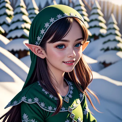 female Elf, Studio Ghibli Style, (best quality, masterpiece:1.3)