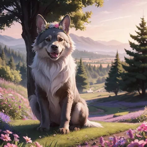 (High Quality:1.4), (Best Quality:1.4), (masterpiece:1.4), official art, official wallpaper, 4k textures,
(whimsical rabbit:cute rabbit:0.7) furry creature ((wild flower field)), sunrise sky color gradient pink yellow green, magical glitter particles around waving ears, watercolor painting soft brush strokes, intricate flower patterns clothing decoration, fine linework illustration style , bubbly expressions, sparkling star shapes eye highlights, whisker detail, long floppy ears twitch, anthropomorphic standing pose, bigfoot feet, floral crown accessory on head, grassy hill as ground, abstract swirls tail movement blur, dreamlike atmosphere , pastel palettes, fantasy realm scene .
(High Quality:1.4), (Best Quality:1.4), (masterpiece:1.4), official art, official wallpaper, 4k textures, (detailed:1.05), (extremely detailed:1.06), sharp focus, (intricate:1.03), (extremely intricate:1.04), (Epic scenery:1.09), (beautiful scenery:1.08), (detailed scenery:1.08), (intricate scenery:1.07), (wonderful scenery:1.05), low contrast, soft cinematic light, soothing tones, HDR