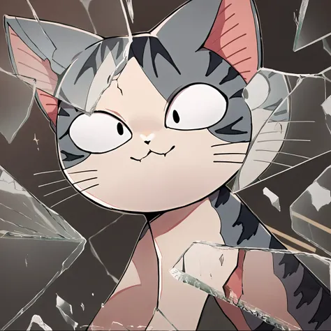 score_9, score_8_up,score_7_up, source_ anime, source_furry,
<lora:ChamChiYamadaPonyXL:0.95>,ChiYamada , cat, black eyes, closed mouth, smug,from side, <lora:BreakingGlassXLPDCAME:0.8> IncrsXLBrknGls, broken glass, reflection, upper body, paw