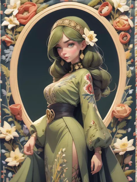 (best quality,4k,8k,highres,masterpiece:1.2),ultra-detailed,(best quality,realistic:1.2), lovely woman, Beautiful girl, field of poppy flowers, portrait, standing in an s-shape, green ringlets, sexy breast, ample breasts, curvy hips, sunset, play, joy, beauty, harmony, portrait, soft lighting, vibrant colors, HDR, 8k, absurdres, cinestill 800, sharp focus, add_detail:2, Ultra HD | | | ((Fullbody-shot)) add_detail:2 (1woman, solo)