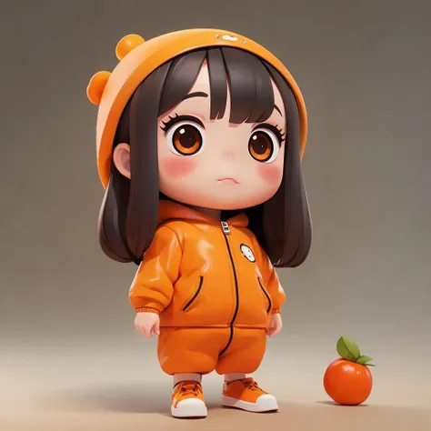 (masterpiece,best quality:1.5), 3D character, 1 girl, chibi, Umaru chan, orange clothes, (full body:1.2), transparent background, <lora:3dcharacter:0.5>, <lora:UmaruDoma:0.5>