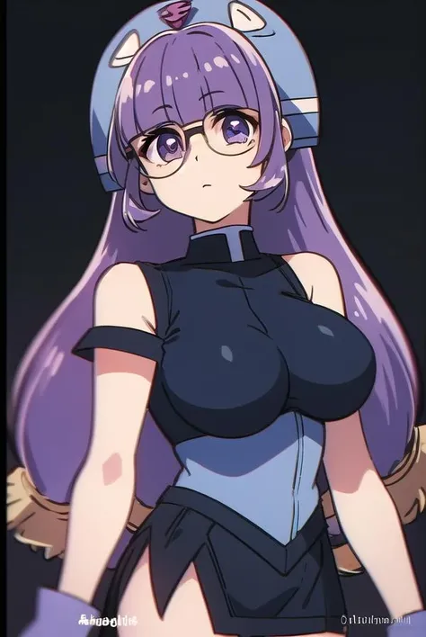 gluko, <lora:glukotest:1>,
gluko, long hair, bangs, very long hair, purple hair, low-tied long hair, (purple eyes:1.1), glasses, blunt bangs, round eyewear, (large breast:1.2),
BREAK thighhighs, gloves, underwear, panties, black thighhighs, blue gloves, shirt, bare shoulders, short sleeves, glasses, helmet, blue headwear,
BREAK looking at viewer,
BREAK outdoors,
BREAK <lora:GoodHands-vanilla:1>, (masterpiece:1.2), best quality, high resolution, unity 8k wallpaper, (illustration:0.8), (beautiful detailed eyes:1.6), extremely detailed face, perfect lighting, extremely detailed CG, (perfect hands, perfect anatomy),