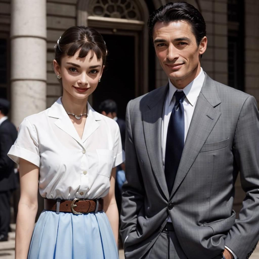 audrey hepburn and gregory peck (Roman Holiday) LORA v1.0