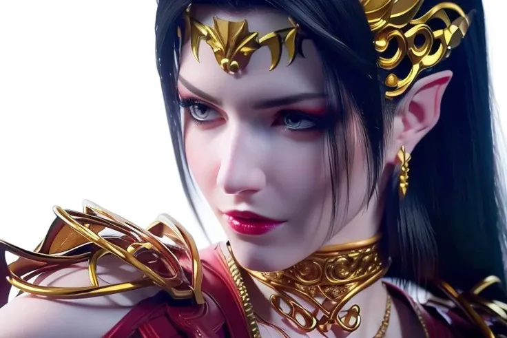 (RAW photo:1.2), (photorealistic:1.4),(intricate details:1.2),(masterpiece:1.3),(best quality:1.4), (ultra highres:1.2),<lora:koreanDollLikeness:0.3> ,,1girl, solo, jewelry, earrings, pointy_ears, necklace, <lora:MEIDUSHAchangfu_20230725202256:0.4> <lora:meidusha_nianfan_v1:0.7>