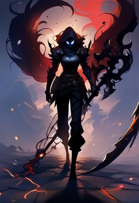 <lora:Shadow_Style_for_Pony:1> shadow person, female, black silhouette, score_9, score_8_up, score_7_up, score_6_up, score_5_up, score_4_up, hd, (ultra hd quality details), 8K, warrior, source_anime, Illustration, official artwork, anime style, wallpaper, official art