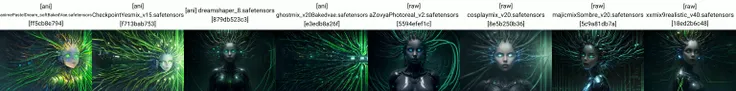 shodanSS_soul3142, masterpiece, best quality, highres, HDR, ultra-detailed, extremely detailed CG unity 8k wallpaper, perfect artwork, 1girl, glowing eyes, green theme, tube in head, cables, neon, science fiction, circuit board background, <lora:shodan-10:0.7>, <lora:add_detail:0.7>