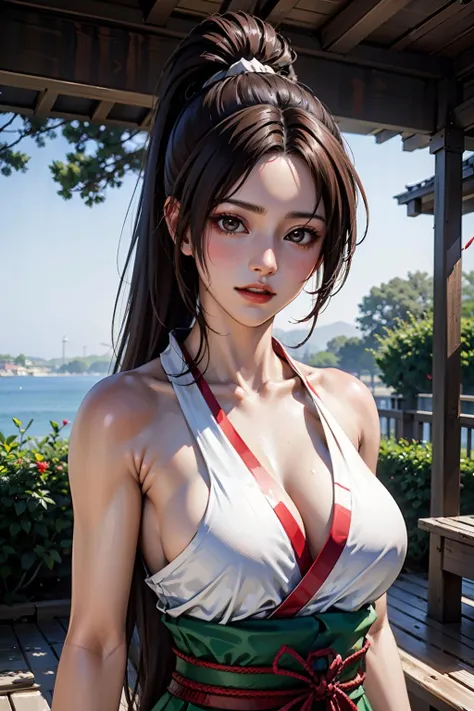 face lighting,bright backlight,medium breasts,super high resolution,best quality,Photos,4k,(Realistic:1.2),huowu,1girl,japanese clothes,white_skin,slender,(pony-tail:1.1),long hair,<lora:huowu_20:0.8>,