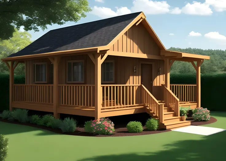 wooden house