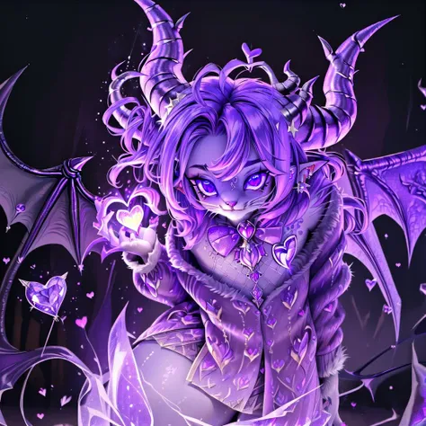 (absurdres, highres:1.3)cinematic lighting, (mystical:1.1), solo, explicit, pop surrealism, 1boy, Behance, beautiful detailed glow, (detailed lightning effect), {beautiful detailed face}, {ultra detailed eyes}, extremely detailed, ( incubus), demon cat, demon tail, demon wings, earrings, heart, heart earrings, jewelry, nail polish, pointy ears, pubic tattoo, goat horns:1.), look at viewer, shinny skin, (realistic:1.2), floating sparkles, float glowing lighting, detailed lighting, ray tracing, bloom effect,
muscular, feline, anthro, furry, dark grey fur, long voluminous purple hair, glowing purple eyes, demon wings, <lora:Incukitty:1> incukitty
