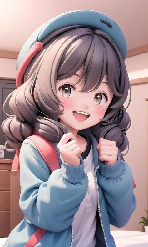 happy,smile,masterpiece,open mouth,bedroom, <lora:Cuora:0.8>