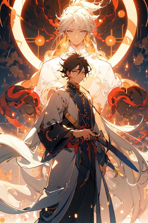 , (masterpiece:1.2), best quality,PIXIV, taoist,
a character standing in front of red glowing taoist,transparent,
<lora:taoist_20230623200708-000018:1>