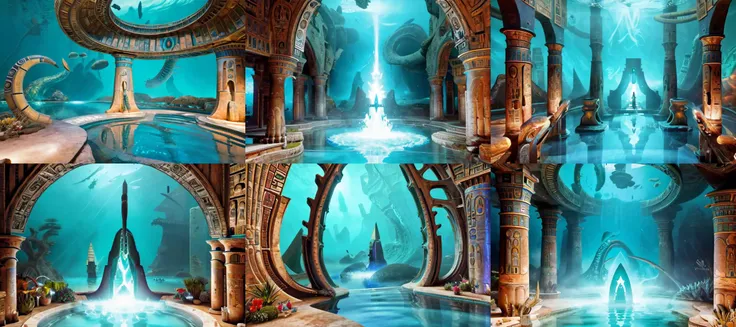 (otherworldly, otherworldly atmosphere, otherworldly appearance), highly insanely detailed, masterpiece, top quality, best quality, highres, 4k, 8k, RAW photo, ((ancient egyptian theme:1.2)),
tentacle dress, (underwater),
Homestay, Resort, Guest House,
<lora:Eldar_World:0.8>, Eldar_World, scifi, building, structure, still life, blue glow, blue theme, swirling energy, underwater, aquarium, (fantasy world)