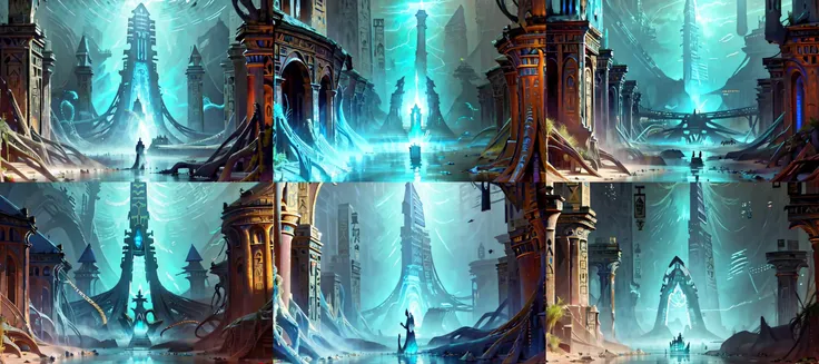 (otherworldly, otherworldly atmosphere, otherworldly appearance), highly insanely detailed, masterpiece, top quality, best quality, highres, 4k, 8k, RAW photo, ((ancient egyptian theme:1.2)),
tentacle dress, (underwater),
Homestay, Resort, Guest House,
<lora:Eldar_World:0.8>, Eldar_World, scifi, building, structure, still life, blue glow, blue theme, swirling energy, underwater, aquarium, (fantasy world)