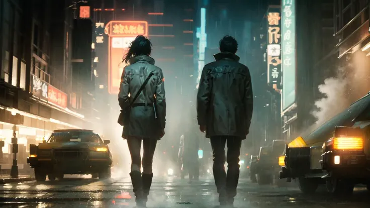 ((Best quality)), ((masterpiece)), (highly detailed:1.3), cyberpunk noodle bar at night in the rain,city, cinematic, inspired by bladerunner, inspired by syd mead,HDR (High Dynamic Range),,Ray Tracing,NVIDIA RTX,Super-Resolution,Unreal 5,Subsurface scattering,PBR Texturing,Post-processing,Anisotropic Filtering,Depth-of-field,Maximum clarity and sharpness,Multi-layered textures,Albedo and Specular maps,Surface shading,Accurate simulation of light-material interaction,Perfect proportions,Octane Render,Two-tone lighting,Low ISO,White balance,Rule of thirds,Wide aperature,8K RAW,Efficient Sub-Pixel,sub-pixel convolution,light scattering,Tyndall effect,<lora:Blade Runner v.2.2:0.8>