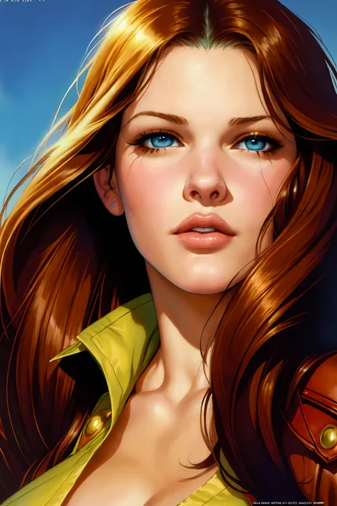 face portrait of liv tyler
(art by Ken Kelly
)
