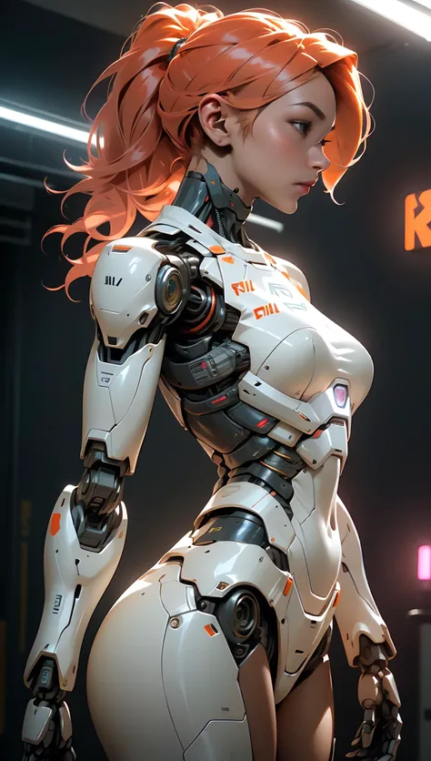 female,robot ,female,robot cyborg mech, peach hair, cyberpunk:0.35, <lora:nijiarmor_v2:1.0> <lora:EnvyBeautyMix09:1>, perfect lighting, perfect shading, detailed, intricate, (perfect body), beautiful face, flowing hair, ((full torso)), photorealistic:1.35, mature adult:1.4,