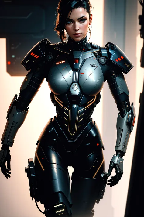 ((oil painting)) of ((attractive female modern military with with cybernetic limbs part cyborg on patrol)), cinematic, dynamic pose, fine details, reflections, 8k, ((dark shot)), soft volumetric lights, (backlit:1.3), (photorealistic:1.6), (Style-Glass), hdr, antialiased, 8k, ((syd mead)), sharp details, detailed background, ((masterpiece)), (painterly), (good anatomy), (good proportions), (good composition), (dramapaint), (analogue style), (empty hands), (futuristic scifi background),
