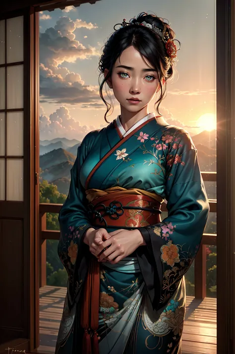 (Line Art:1.2), (dark shot:1.4), 80mm, (dark shot:1.4), 80mm, epic realistic, (painting of a geisha) with european features (walking through a japanese pine forest), by range murata, a big ((red sun in the background)), (beautiful cloudy sky), stunning, matted, paul gauguin, van gogh, art by greg rutkowski and artgerm, soft cinematic light, adobe lightroom, photolab, hdr, intricate, highly detailed, (depth of field:1.4), (dark shot:1.22), neutral colors, (hdr:1.4), (muted colors:1.4), (intricate), (artstation:1.2), hyperdetailed, dramatic, intricate details, (technicolor:0.9), (rutkowski:0.8), cinematic, detailed, soft light, sharp, exposure blend, medium shot, bokeh, (hdr:1.4), high contrast, (cinematic, teal and orange:0.85), (realistic and beautiful fabric:0.75), (muted colors, dim colors, soothing tones:1.3), low saturation, (hyperdetailed:1.2), (noir:0.3), soft light, sharp, exposure blend, medium shot, bokeh, (hdr:1.4), high contrast, (cinematic, teal and orange:0.85), (muted colors, dim colors, soothing tones:1.3), low saturation, (hyperdetailed:1.2), (noir:0.4), (intricate details:1.12), hdr, (intricate details, hyperdetailed:1.15), asian face:0.66,