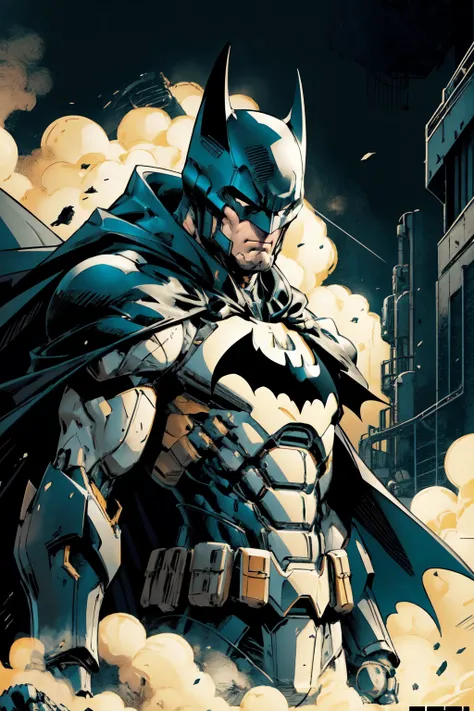 cinematic close up shot, concept art
masterpiece, best quality, batman helmet, rocket launcher, mechanical arms, black armor, science fiction, capes , mecha,
ink, simple , clear lines, flat color, high contrast, vector art , by jim lee
<lora:nijiMecha:0.7>