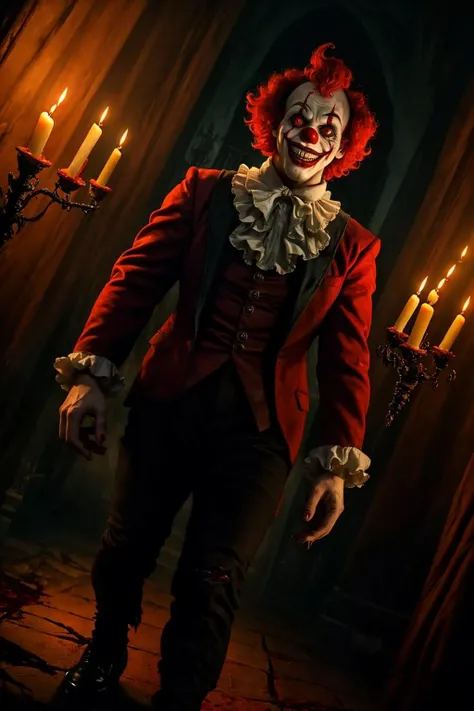 (Best quality, 8k, 32k, Masterpiece, UHD:1.2), "Transform the scene into the eerie and dilapidated setting of the house on 29 Neibolt Street from the movie 'IT.' Picture an old, abandoned Victorian-style house with a dark, sinister atmosphere. The exterior is covered in weathered, peeling paint and overgrown with ivy and weeds, giving it a haunted appearance. Broken windows and sagging porch beams add to the house's decrepit look.
The front yard is littered with debris, overgrown grass, and scattered leaves, creating a neglected and foreboding environment. A rusty, creaky gate swings open slowly, leading to the cracked and uneven pathway that winds towards the ominous front door. The door itself is slightly ajar, revealing a glimpse of darkness within.
Inside, the house is even more unsettling. The walls are covered in faded, peeling wallpaper, and the floors creak with every step. Dust and cobwebs cover every surface, and broken furniture is scattered throughout the rooms. The air is thick with a sense of dread and decay.
In the living room, an old, tattered couch sits beneath a broken window, casting eerie shadows on the floor. A staircase leads to the upper floors, each step echoing ominously in the empty house. The basement door stands slightly open, hinting at the horrors that lie below.
The overall ambiance is one of fear and abandonment, capturing the terrifying essence of the house on 29 Neibolt Street from 'IT.' The setting should evoke a sense of unease and suspense, as if something sinister is lurking just out of sight." ((stairs)) ((at the stairs))