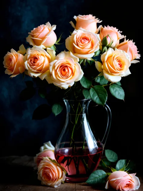 A beautiful vase of roses