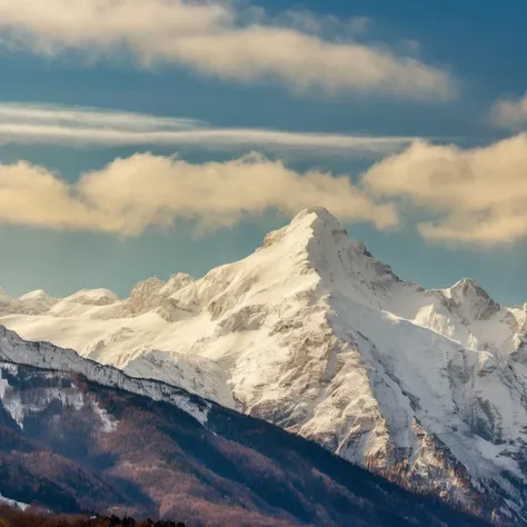 ((Best quality)), ((masterpiece)), realistic photo of snow mountain, smxl, bright sunny day <lora:snowmountxl:1>